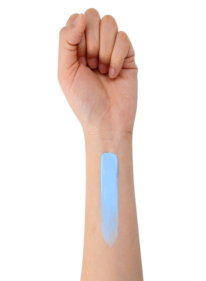 سي سي بيوتي كريم أساس سائل أزرق فاتح من سي سي بيوتي، طلاء وجه أزرق فاتح، طقم طلاء وجه احترافي، قابل للتطبيق المتدرج، تغطية كاملة، صبغة غنية، طلاء للجسم مناسب لمكياج سالي في الهالوين - Image 5